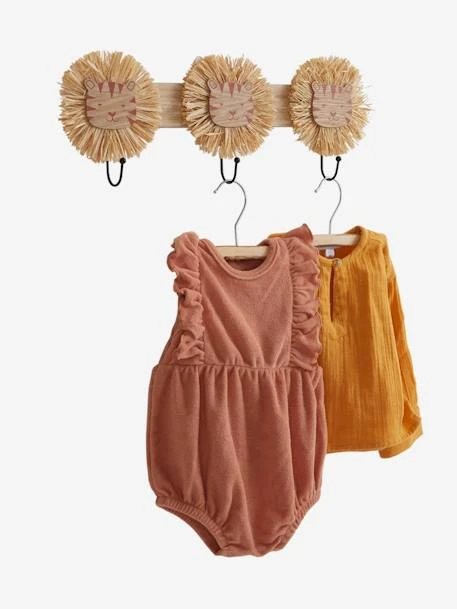 Patère Lions En Raphia Bois/raphia - Vertbaudet 6 Patère Lions En Raphia Bois/raphia - Vertbaudet – Image 4