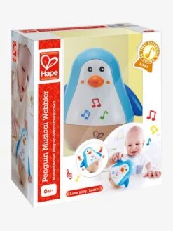 Pingouin Culbuto Musical HAPE Bleu - Hape -Enfants Meubles Magasin pingouin culbuto musical hape 4
