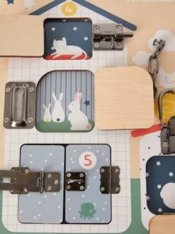 Planche à Verrous En Bois FSC® Multicolore - Vertbaudet -Enfants Meubles Magasin planche a verrous en bois fsc 2