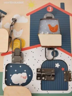 Planche à Verrous En Bois FSC® Multicolore - Vertbaudet -Enfants Meubles Magasin planche a verrous en bois fsc 3