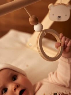 Portique D'éveil Base Triangle En Bois FSC® Beige - Vertbaudet -Enfants Meubles Magasin portique deveil base triangle en bois fsc 2