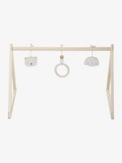Portique D'éveil Base Triangle En Bois FSC® Beige - Vertbaudet -Enfants Meubles Magasin portique deveil base triangle en bois fsc 4