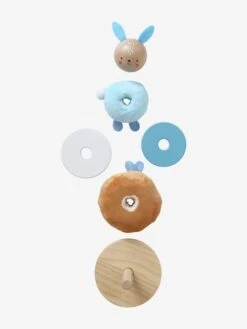 Pyramide à Empiler Tissu Et Bois FSC® Bleu - Vertbaudet -Enfants Meubles Magasin pyramide a empiler tissu et bois fsc 5