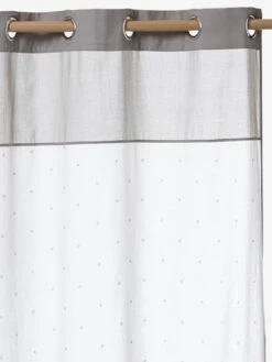 Rideau Voilage étoiles Blanc / Grege - Vertbaudet