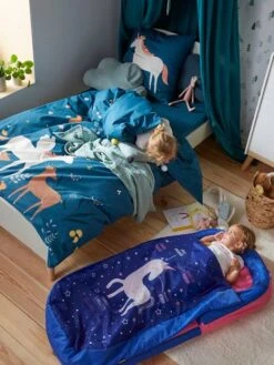 Sac De Couchage Mon Premier Readybed® Avec Matelas Intégré Et Tête De Lit LICORNE Bleu - Vertbaudet -Enfants Meubles Magasin sac de couchage mon premier readybed avec matelas integre et tete de lit licorne 5