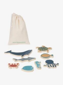 Set D'animaux Marins En Bois FSC® Bleu - Vertbaudet -Enfants Meubles Magasin set danimaux marins en bois fsc 1