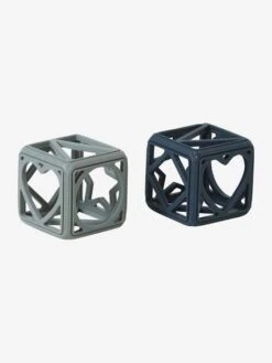 Set De 2 Cubes En Silicone Bleu - Vertbaudet -Enfants Meubles Magasin set de 2 cubes en silicone 2