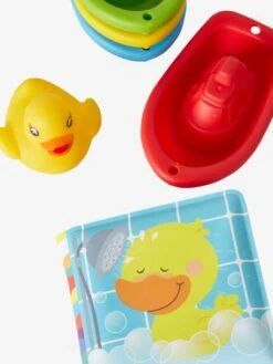 Set Livre, Canard Et Bateaux De Bain Multicolore - Vertbaudet -Enfants Meubles Magasin set livre canard et bateaux de bain 2
