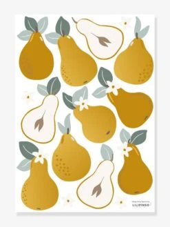 Stickers Poires Louise LILIPINSO Moutarde - Lilipinso