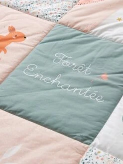 Tapis De Sol Patchwork FORET ENCHANTEE Rose / Multicolore - Vertbaudet -Enfants Meubles Magasin tapis de sol patchwork foret enchantee 3