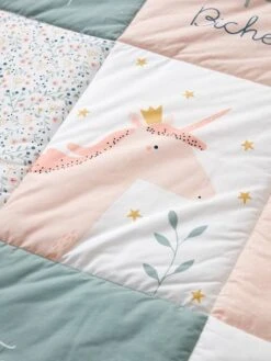 Tapis De Sol Patchwork FORET ENCHANTEE Rose / Multicolore - Vertbaudet -Enfants Meubles Magasin tapis de sol patchwork foret enchantee 4