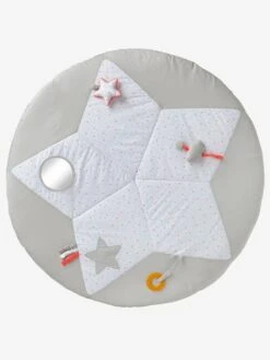 Tapis D'éveil Pluie D'étoiles Blanc Imprimé - Vertbaudet -Enfants Meubles Magasin tapis deveil pluie detoiles 3