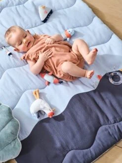 Tapis D'éveil Souple Sans Arche LEON SUR LE PONTON Bleu - Vertbaudet -Enfants Meubles Magasin tapis deveil souple sans arche leon sur le ponton 3