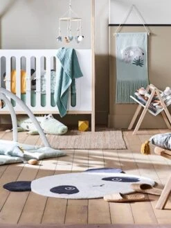 Tapis Panda HANOÏ écru / Noir - Vertbaudet -Enfants Meubles Magasin tapis panda hanoi 2