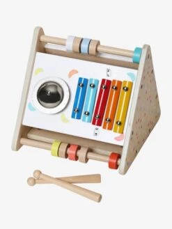 Triangle D'activités Musicales En Bois FSC® Beige - Vertbaudet -Enfants Meubles Magasin triangle dactivites musicales en bois fsc 4